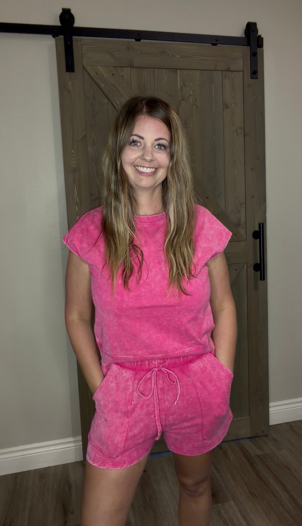 LAS Mineral Wash Drawstring Shorts Set (S-XL)