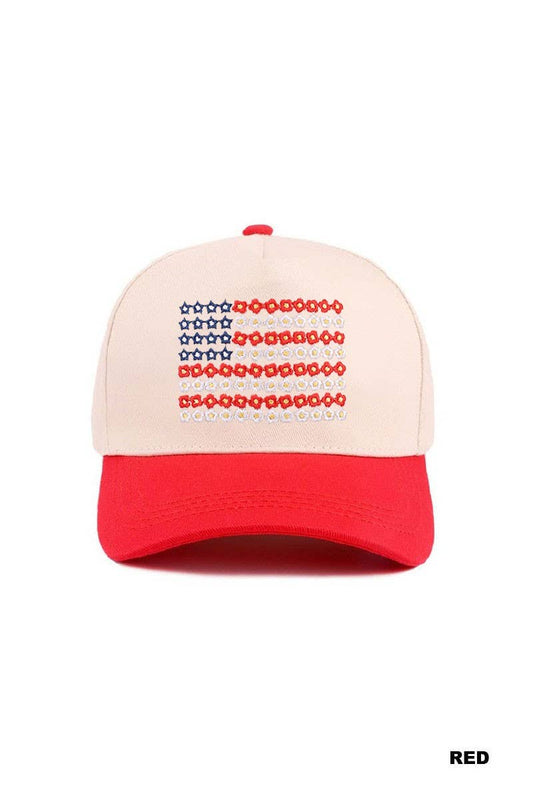 Star American Flag Two Tone Cotton Hat