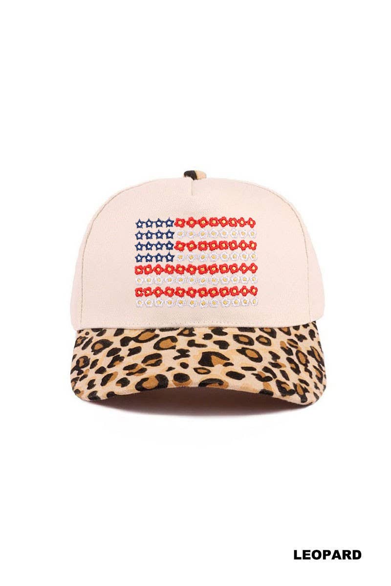 Star American Flag Two Tone Cotton Hat