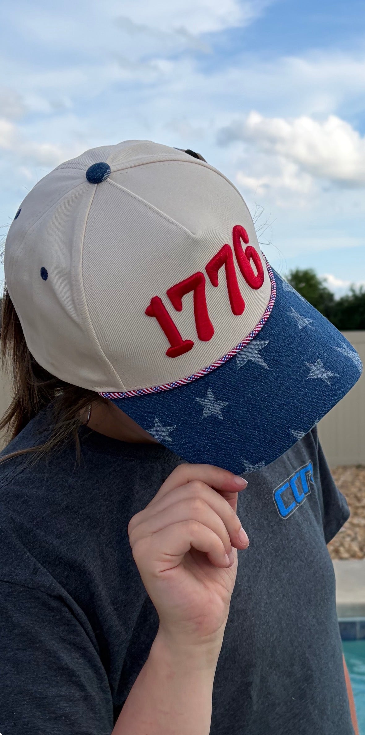 1776 American USA Patriotic Embroidered Baseball Cap